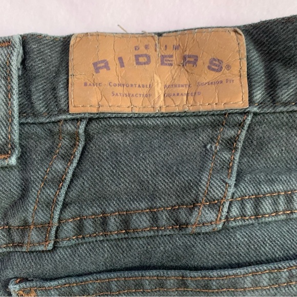 Vintage Lee Riders Overdyed High Waisted Jeans 8 Pet Mom Relaxed Leg Dark Teal - Picture 6 of 8